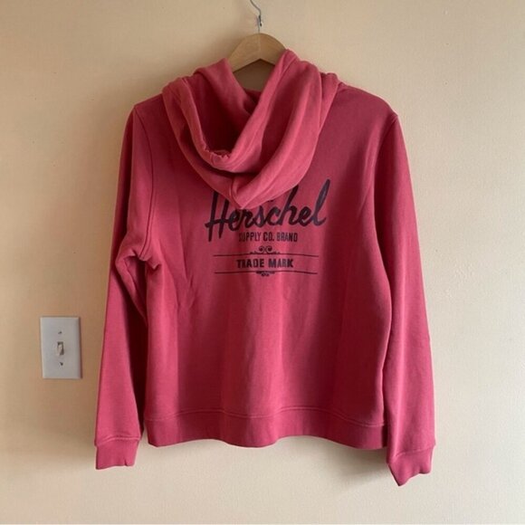 Hershel Supply Company Hoodie Woman XL Coral Logo Pockets Classic Sweatshirt - Picture 3 of 16